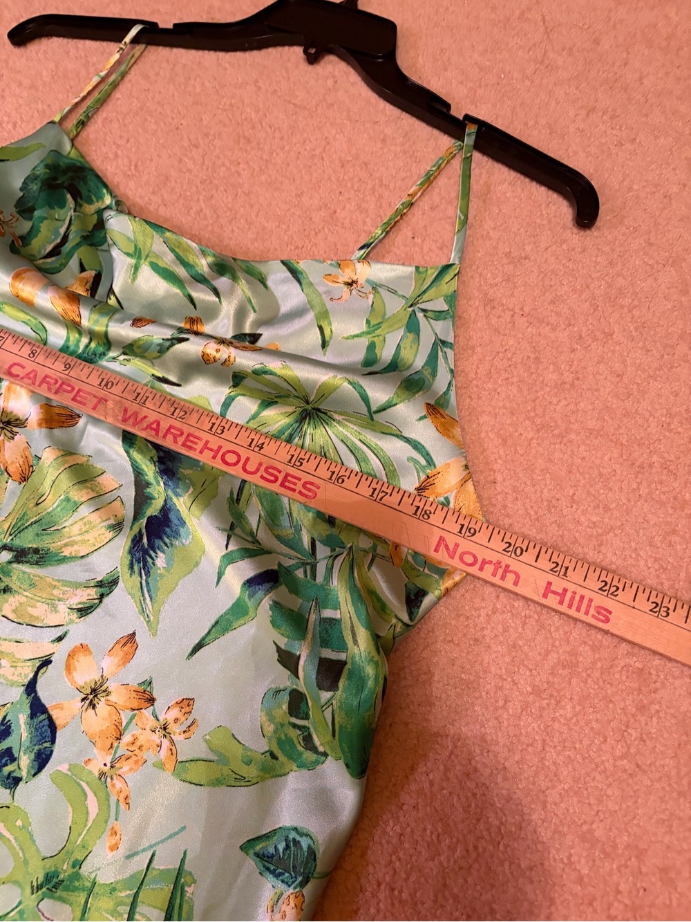 2 Slip Dresses:  Copper Leopard & Green Tropical Satin Slip Dress  XL - Picture 16 of 16